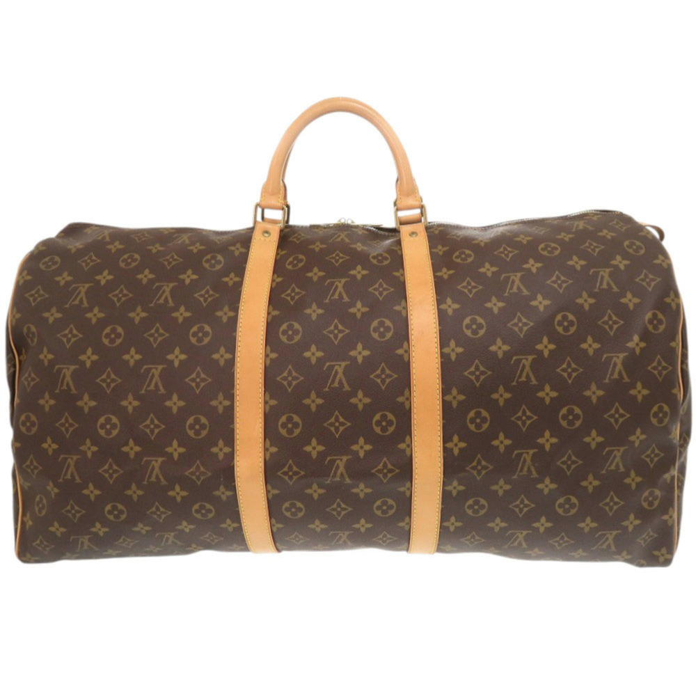 LOUIS VUITTON Authentic Brown Monogram Keepall 60 Boston Bag - Picture 2 of 10